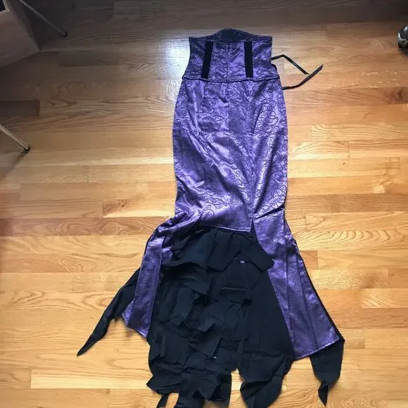 Vintage Lip Service Exit to Eden Gothic Victorian High Waist Purple Skirt XS - Picture 4 of 10